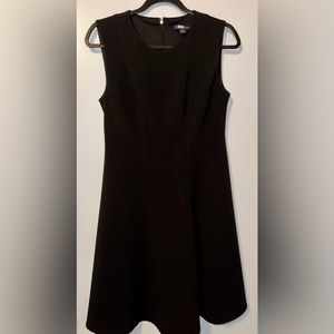 Black fit and flare dress